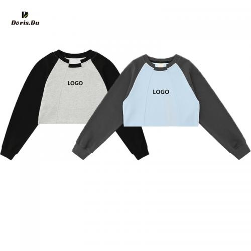 Customized Logo Cropped Women Sweatshirt