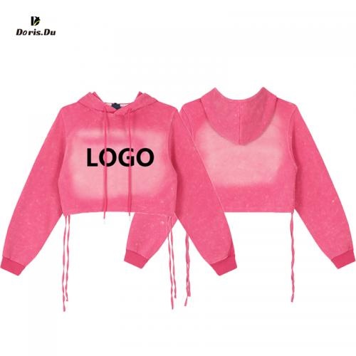 Gradient tie dye cusomize women hoodie