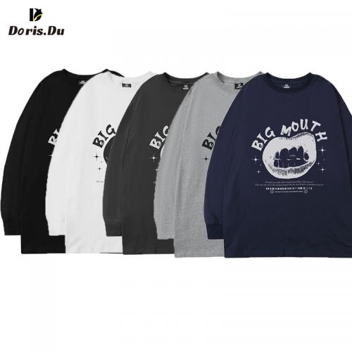 Raw Hem Long Sleeve Men Sweatshirt