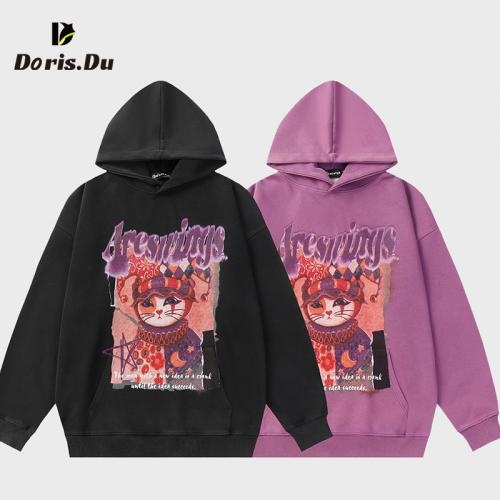 Unisex Retro Casual Custom Couple Hoodie