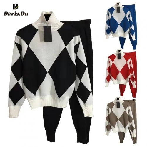  Street Wear Set Custom Color Female Stand Collar Casual Set