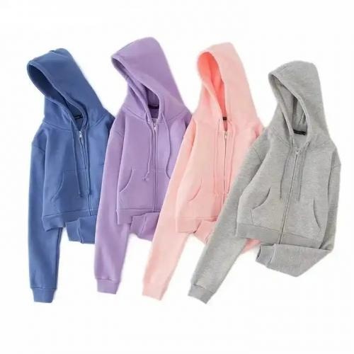 Women Zip Up Comfy Fleece Pullover Women Hoodies