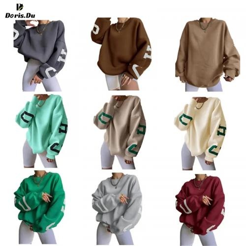 Pull Over Letter Print Casual Wear Long Sleeve