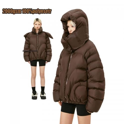 Custom 2000gsm 100%polyester Oversized Winter Puff women's Bubble Clothes Puffer Jacket
        